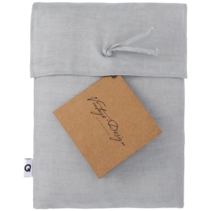 Hemp Silver Quilt Cover by Vintage Design Homeware King