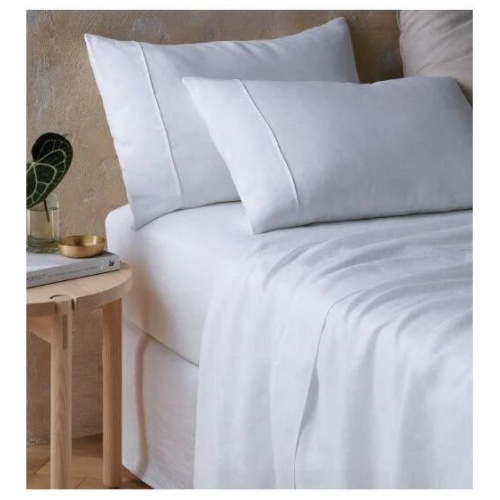 Hemp White Sheet Set by Vintage Design Homeware Queen