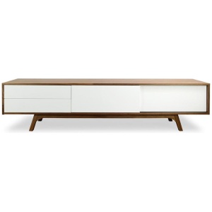 Hendrix 2.1m Wooden TV Entertainment Unit - Walnut - Last One by Interior Secrets - AfterPay Available