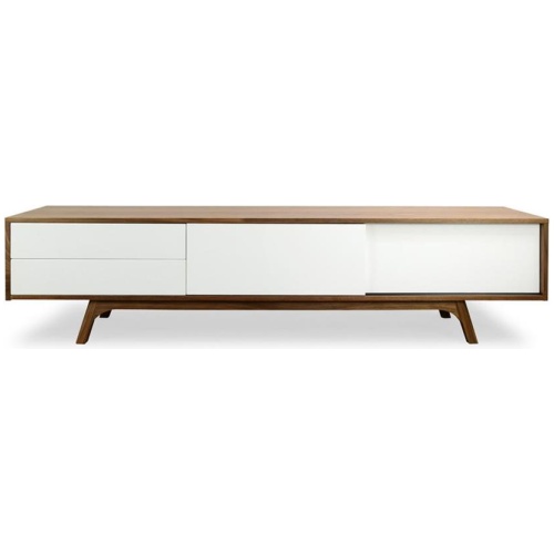 Hendrix 2.1m Wooden TV Entertainment Unit - Walnut - Last One by Interior Secrets - AfterPay Available