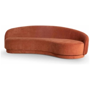 Henry 4 Seater Fabric Sofa - Rust - Last One by Interior Secrets - AfterPay Available