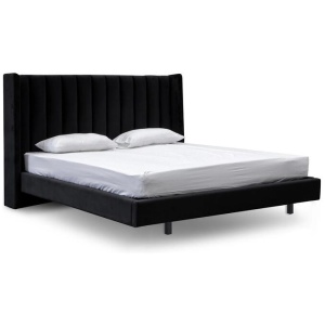 Hillsdale King Bed Frame - Black Velvet by Interior Secrets - AfterPay Available