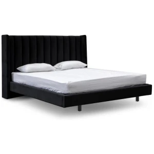 Hillsdale King Bed Frame - Black Velvet by Interior Secrets - AfterPay Available