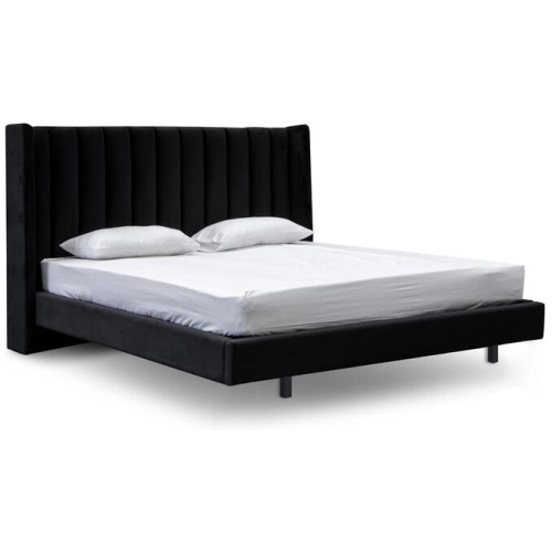 Hillsdale King Bed Frame - Black Velvet by Interior Secrets - AfterPay Available