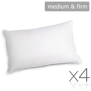 Home Bedding Set of 4 Medium & Firm Cotton Pillows