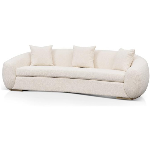 Howard 3 Seater Sofa - Ivory White Boucle by Interior Secrets - AfterPay Available