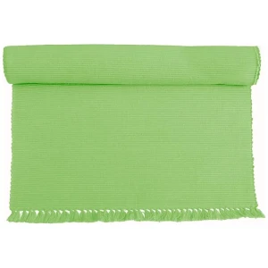 Hoydu Set of 2 - Cotton Ribbed Table Placemats Apple Green