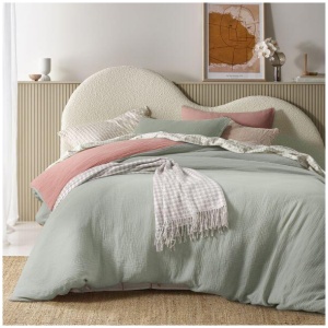 Hugo Sage Quilt Cover by Vintage Design Homeware King