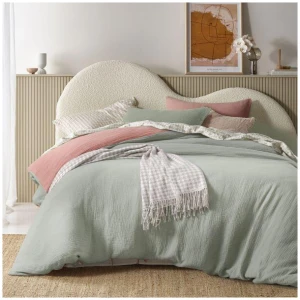 Hugo Sage Quilt Cover by Vintage Design Homeware King