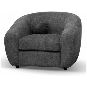 Hurst Fabric Armchair - Iron Grey by Interior Secrets - AfterPay Available