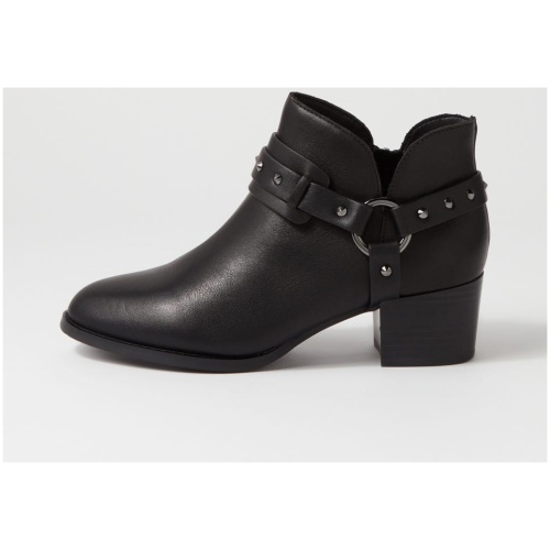 Hush Puppies 301994 Chiara W Hp Black Leather Black Boots Womens Shoes Casual Ankle Boots