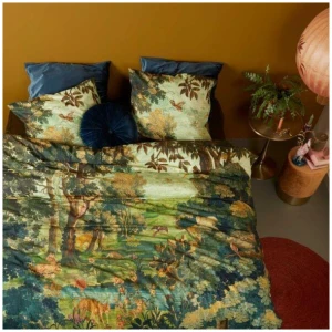 Idyllic At Home Cotton Green Quilt Cover Sets by Bedding House King
