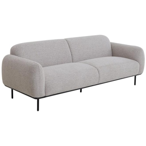 Igor 3 Seater Fabric Sofa - Speckled Grey by Interior Secrets - AfterPay Available