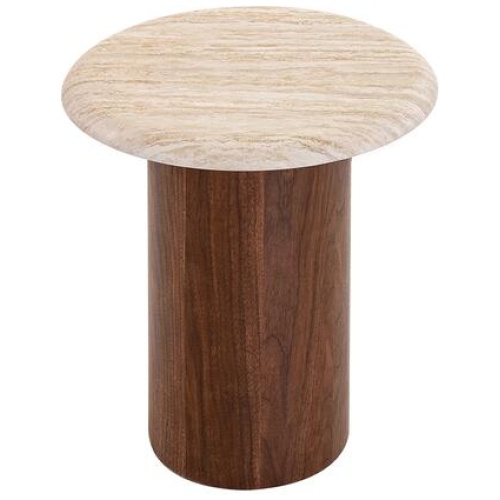 Imperial Walnut Side Table - Beige by Interior Secrets - AfterPay Available