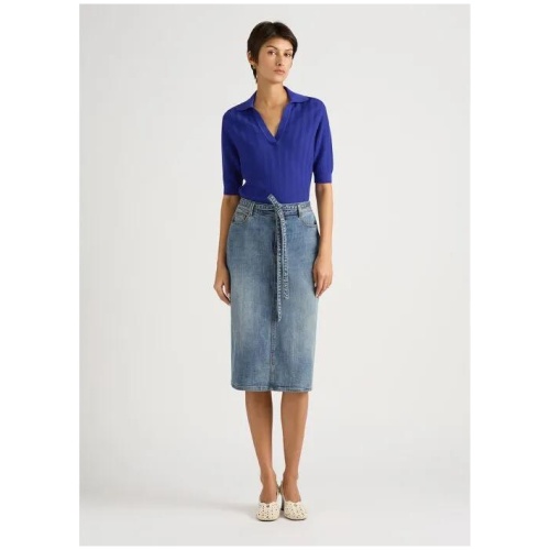 Ingrid Denim Pencil Skirt
