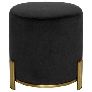 Interior Ave - Apollo Velvet Ottoman - Black