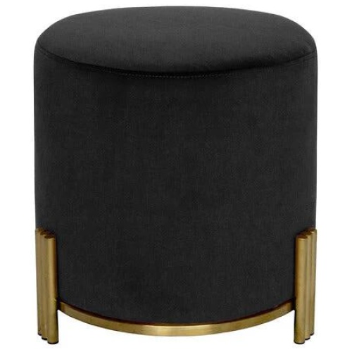 Interior Ave - Apollo Velvet Ottoman - Black