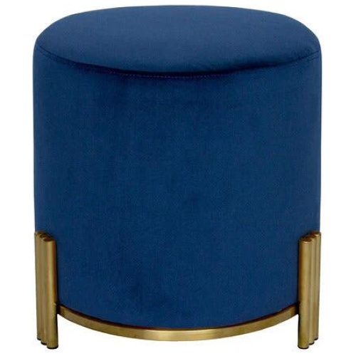 Interior Ave - Apollo Velvet Ottoman - Blue