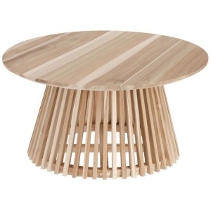 Irune 80cm Solid Timber Round Coffee Table - Natural by Interior Secrets - AfterPay Available