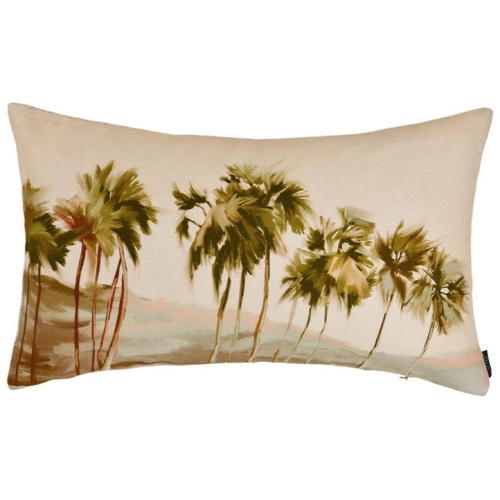 Isle of Paradise Lumbar Linen Cushion - 50x30cm