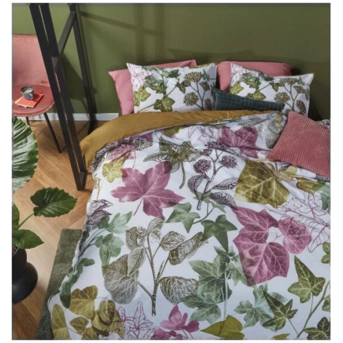 Ivy Cotton Percale Multi Quilt Cover Sets by Bedding House Queen
