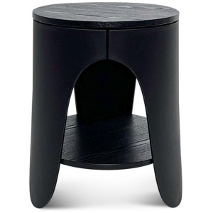 Jackson Round Side Table - Full Black by Interior Secrets - AfterPay Available