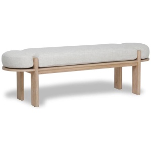Jahoda 1.6m Light Natural Elm Bench - Natural Linen by Interior Secrets - AfterPay Available