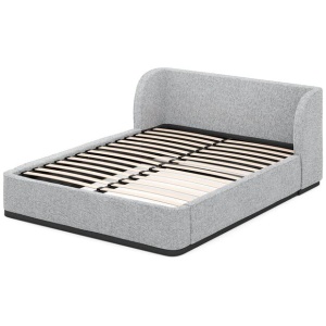 Jamar King Bed Frame - Dusty Pepper Boucle by Interior Secrets - AfterPay Available