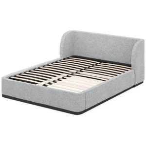 Jamar King Bed Frame - Dusty Pepper Boucle by Interior Secrets - AfterPay Available