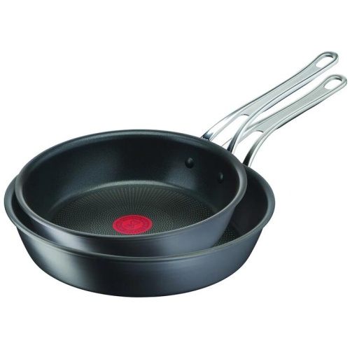 Jamie Oliver by Tefal Cooks Classic Set of 2 Induction Hard Anodised Frypans