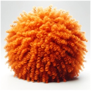 Jannik Sinner Inspired Wig Curly Afro Party Costume Tennis Dress Up - Orange