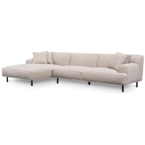 Jasleen 3 Seater Left Chaise Sofa - Sterling Sand by Interior Secrets - AfterPay Available