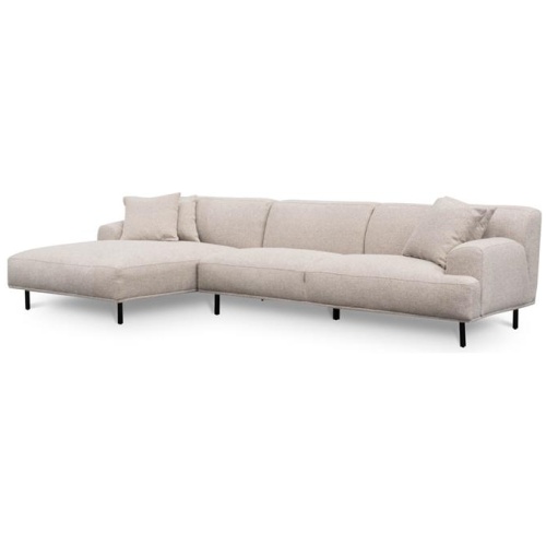 Jasleen 3 Seater Left Chaise Sofa - Sterling Sand by Interior Secrets - AfterPay Available