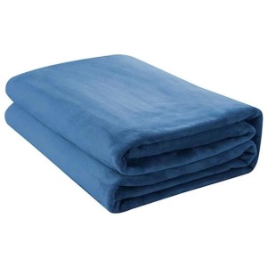 Jason 400GSM Super Soft Micro Fleece Blanket Denim Queen
