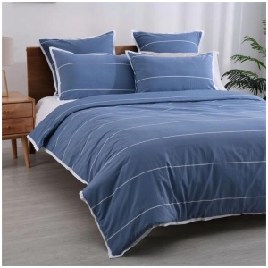 Jason Calista Indigo Quilt Cover Set Queen