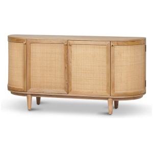 Jesse 1.7m Natural Elm Sideboard - Rattan Doors by Interior Secrets - AfterPay Available