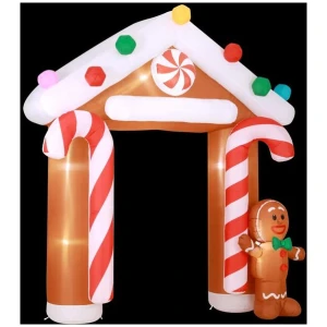 Jingle Jollys Christmas Inflatable Archwary Ginger 2.8M Illuminated Decorations