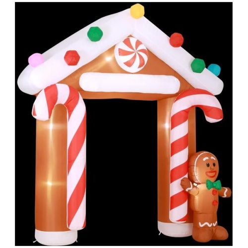 Jingle Jollys Christmas Inflatable Archwary Ginger 2.8M Illuminated Decorations