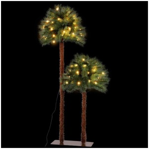 Jingle Jollys Christmas Tree 1.5+1m LED Xmas Palm Tree Party Decorations 2 in 1