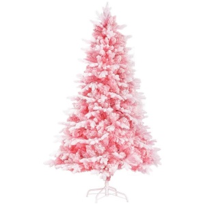Jingle Jollys Christmas Tree 1.8m Pink Xmas Tree Snowy Party Decor 810 Tips