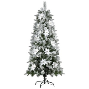 Jingle Jollys Christmas Tree 1.8m Xmas Tree Snow Flocked Flowers Decor 564 Tips