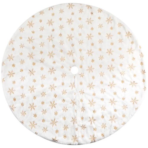 Jingle Jollys Christmas Tree Skirt 120cm Snowflake Ornaments Xmas Decorations