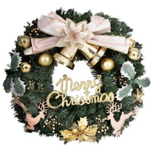 Jingle Jollys Christmas Wreath 60CM Garland Flowers Baubles Party Decorations