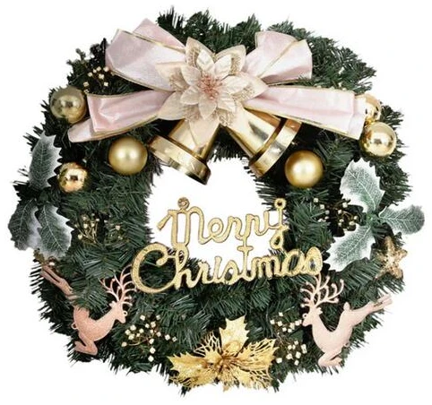 Jingle Jollys Christmas Wreath 60CM Garland Flowers Baubles Party Decorations