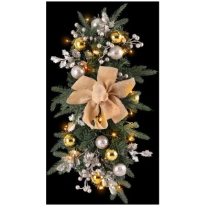 Jingle Jollys Hanging Christmas Garland 45cm Staircase Door Party Decor