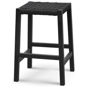 Jolen 65cm Rattan Bar Stool - Full Black by Interior Secrets - AfterPay Available