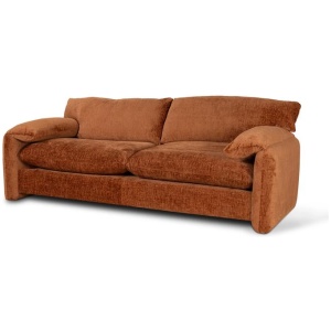 Jordie 3 Seater Fabric Sofa - Pumpkin by Interior Secrets - AfterPay Available