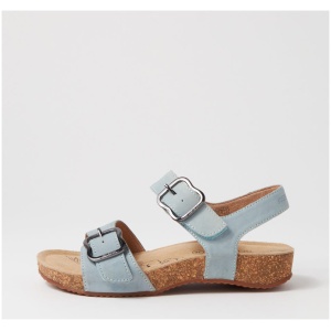 Josef Seibel Tonga 62 Js Sky Blue Leather Sky Blue Sandals Womens Shoes Casual Sandals Flat Sandals