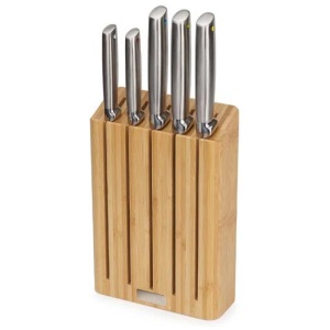 Joseph Joseph Elevate Steel Knives Bamboo 5-Piece Knife Block Set