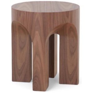 Jozi 49.5cm Round Side Table - Walnut by Interior Secrets - AfterPay Available